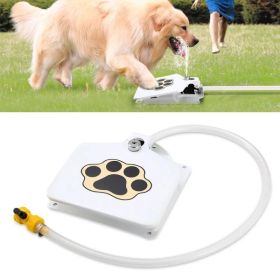 Dog Water Fountain Outdoor Dog Pet Water Dispenser Step-on Activated Sprinkler (Option: White) Dog Water Fountain Outdoor Dog Pet Water Dispenser Step-on Activated Sprinkler (Option: White)